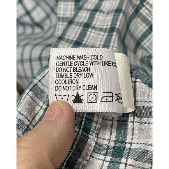 Orvis Fly Fishing Shirt Mens Size Medium Green Plaid Embroidered Biltmore - Picture 8 of 8